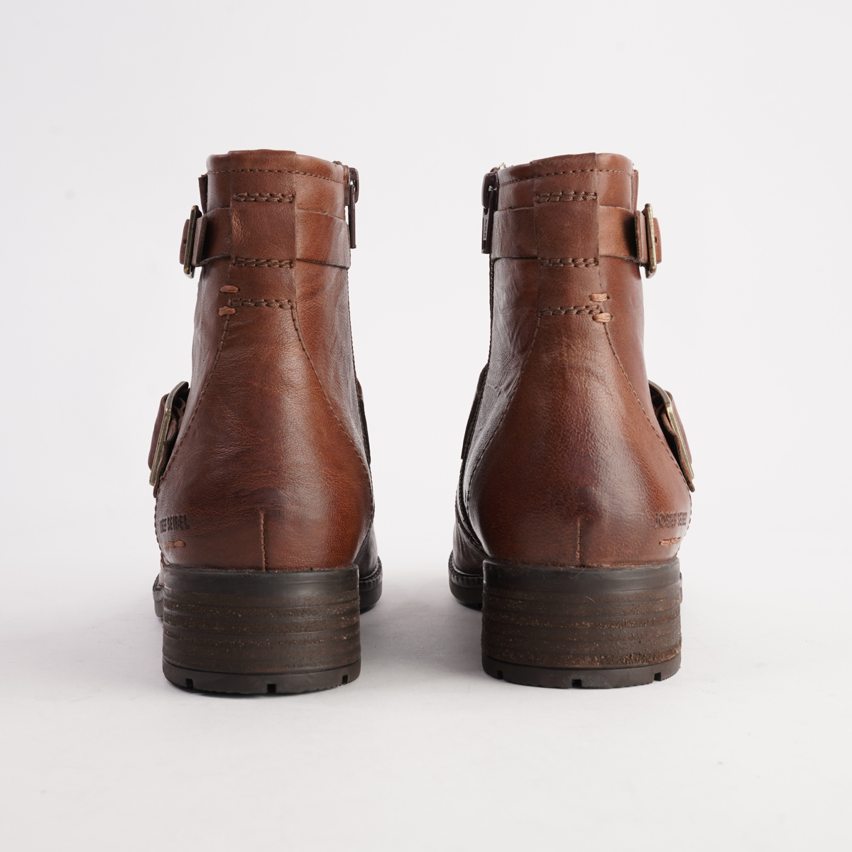 Kate 21 Cognac Leather Ankle Boots - JOSEF SEIBEL | Shouz