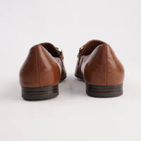 Ilysa Cognac Polish Leather Loafers - DJANGO AND JULIETTE | Shouz