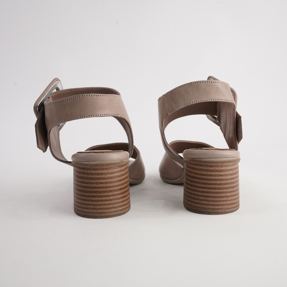 San Anton Dark Stone Leather Heels - SALA | Shouz