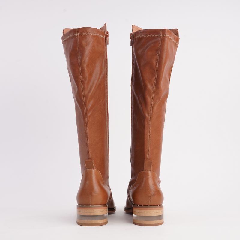 Folmy Drambuie Leather Knee High Boots