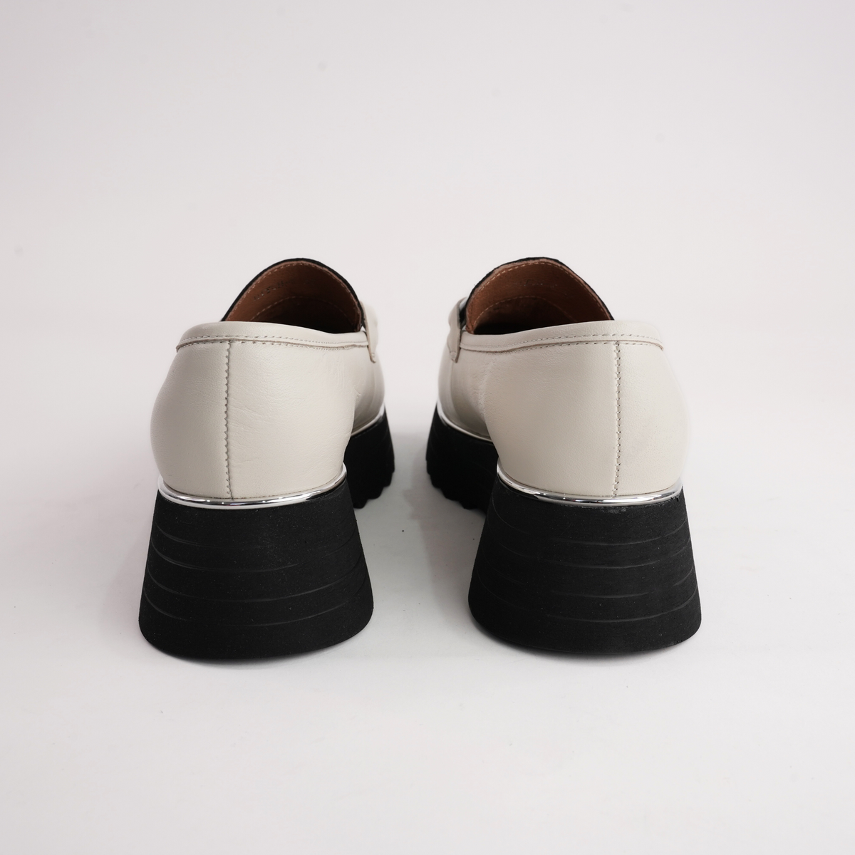 Hitch Cream Leather/ Black Patent Loafers - ALFIE AND EVIE | Shouz