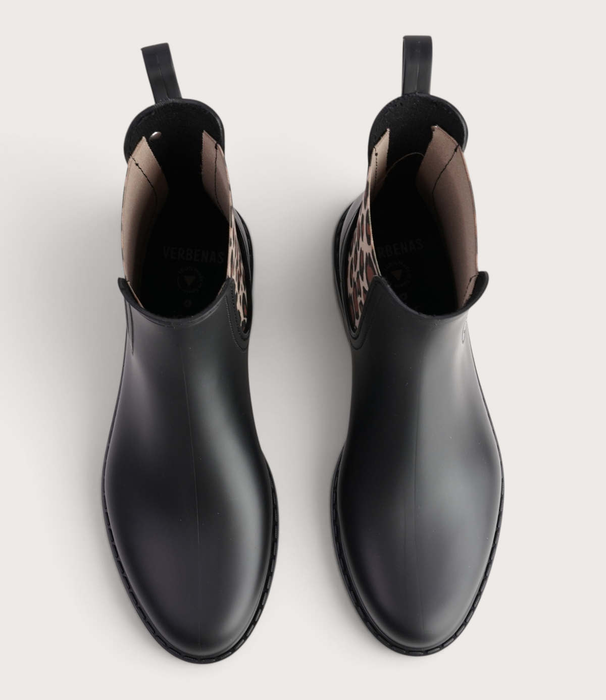 Gaudi Negro/ Leopard Matte Animal Gumboots