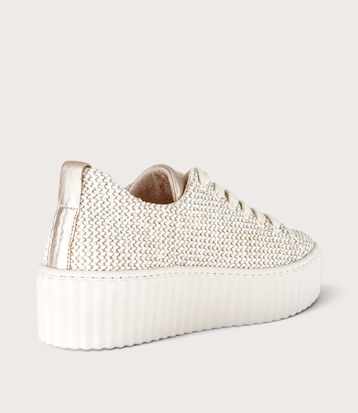 Golden Oak Raffia Sneakers