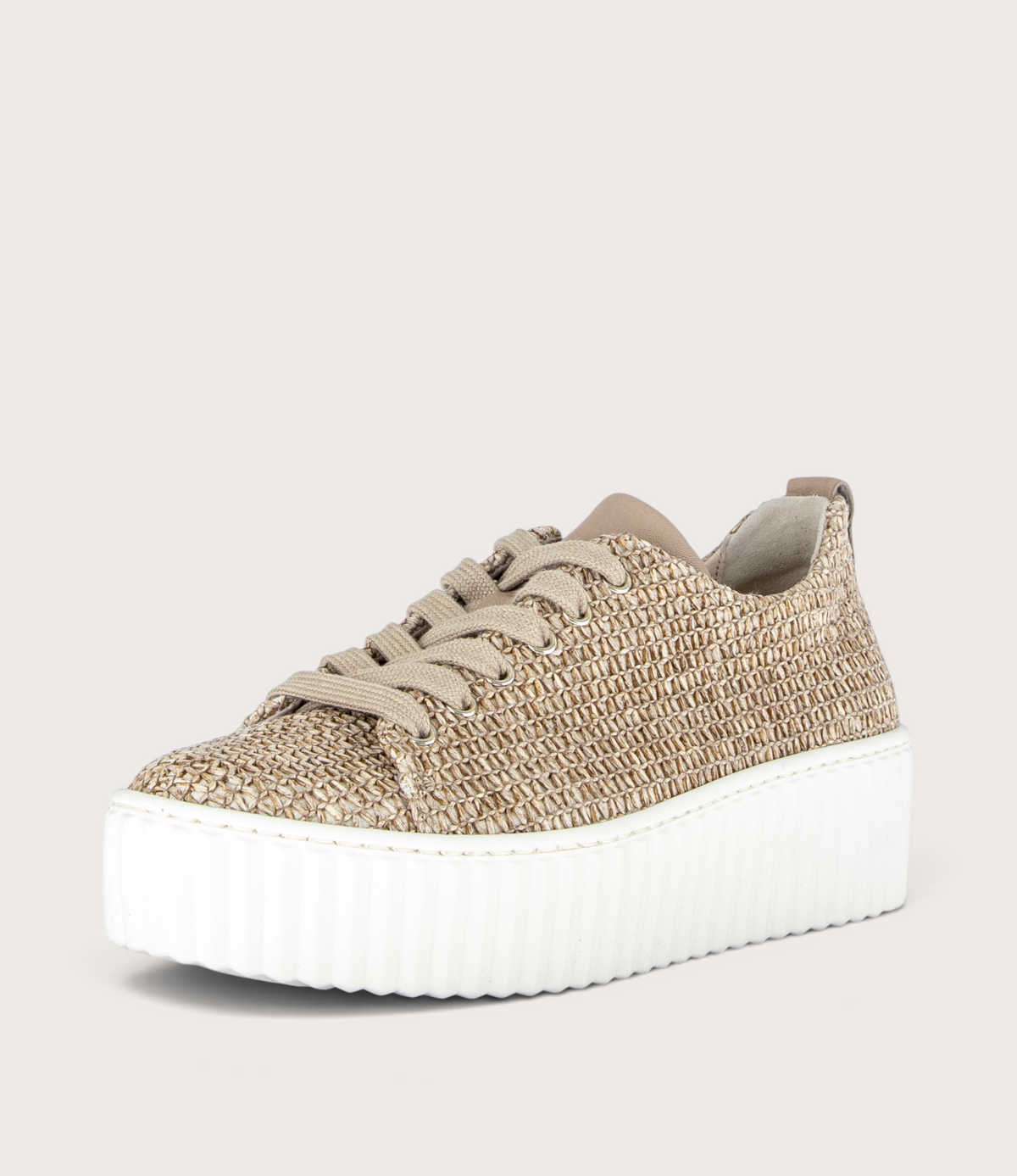 Golden Sand Raffia Sneakers