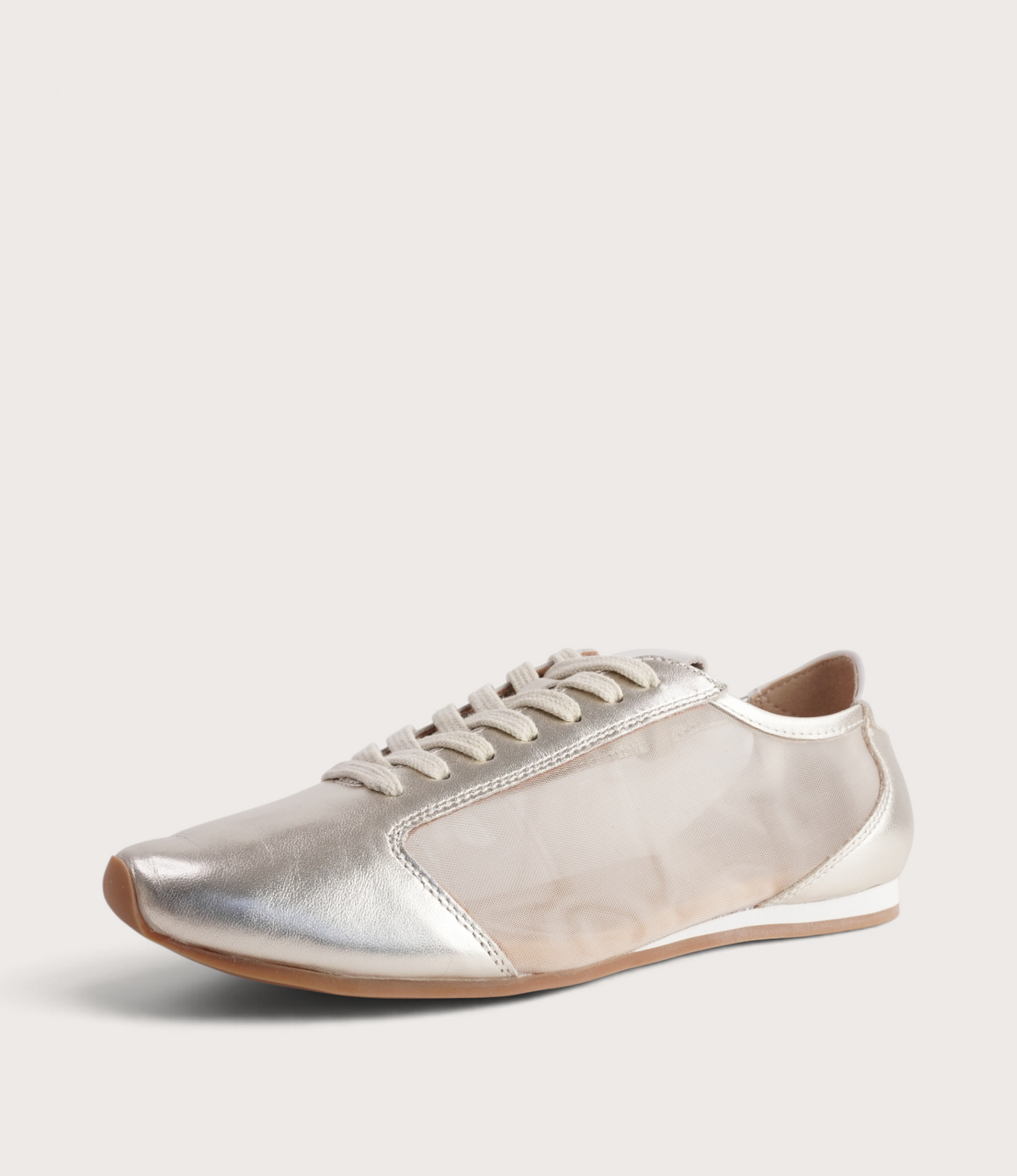 Ruby Gold Leather Sneakers