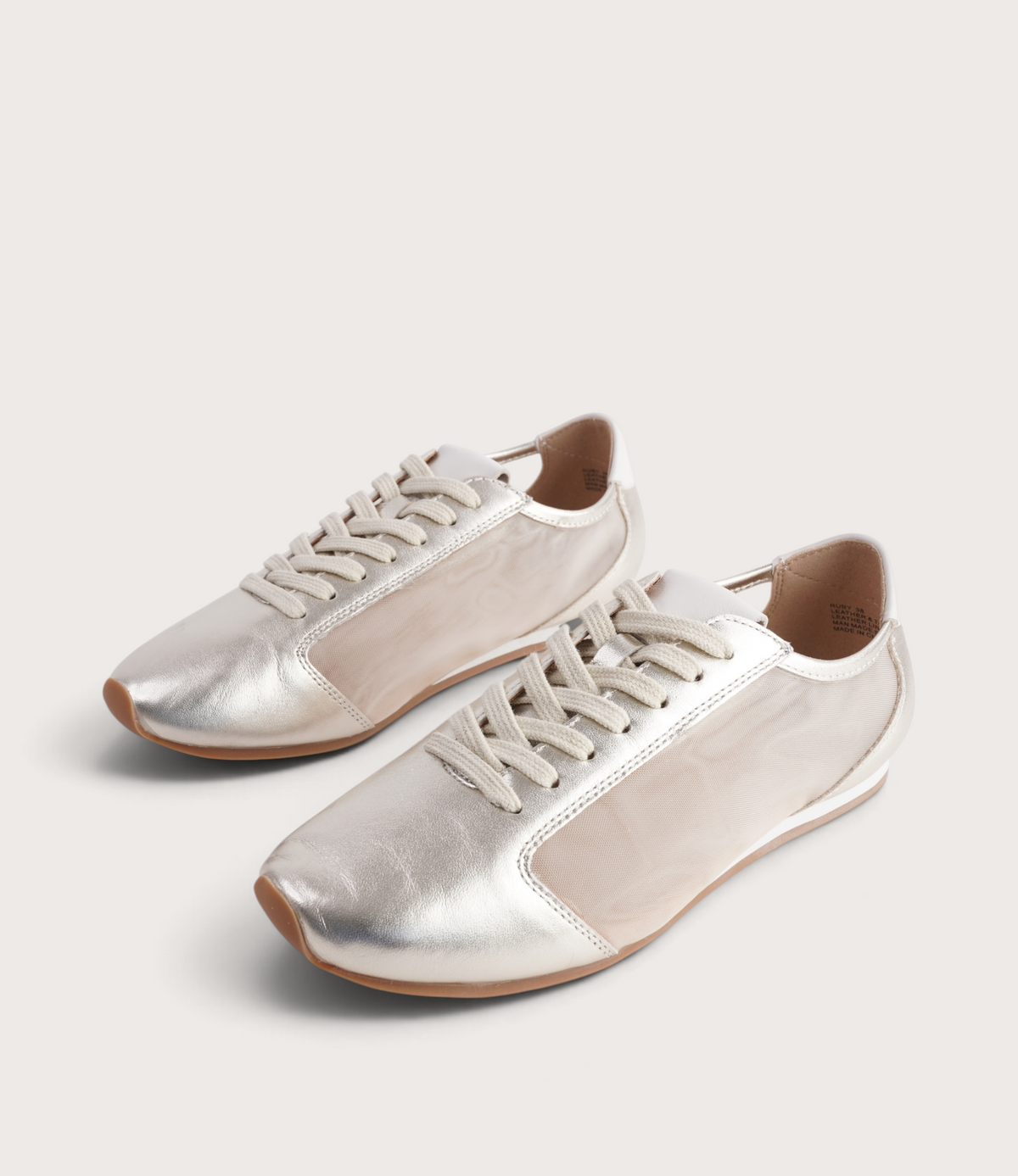 Ruby Gold Leather Sneakers