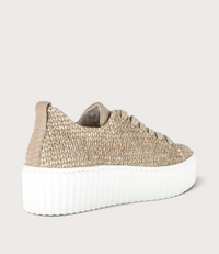 Golden Sand Raffia Sneakers
