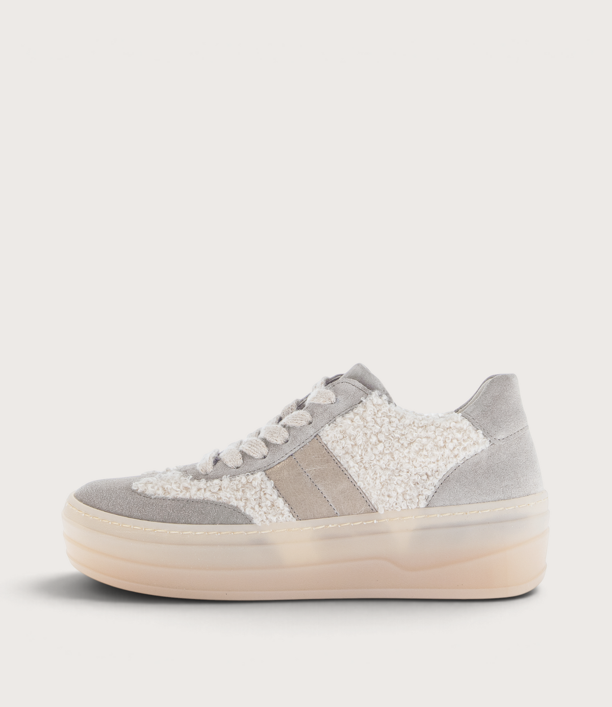 Nyvara Beige Kombi Leather Sneakers - GABOR | Shouz