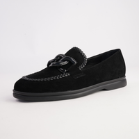 Linxea Black Suede Loafers - DJANGO AND JULIETTE | Shouz