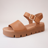 Babels Dark Tan Leather Sandals