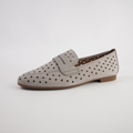 Dorothy Linen Nubuck Leather Loafers