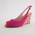 Bryce Fuschia Nubuck Leather Heels