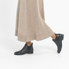 Quatisse Black Leather Ankle Boots