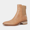 Ferlee Dark Tan Leather Ankle Boots