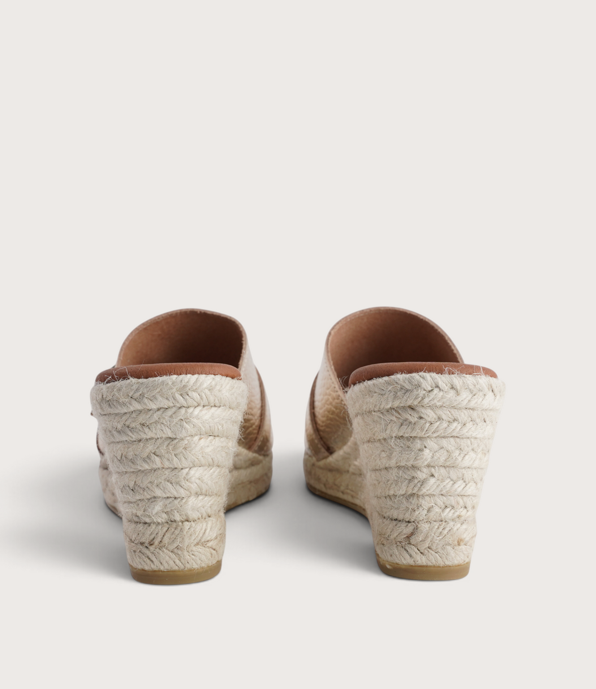 Zara Doya Champagne Leather Espadrille Wedges