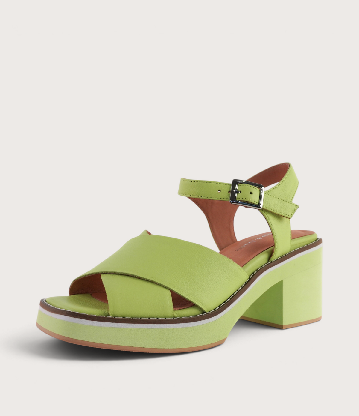 Jemi Light Citrus Leather Heels