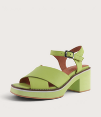 Jemi Light Citrus Leather Heels