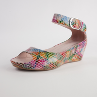 Sangria Palette Snake Leather Wedges