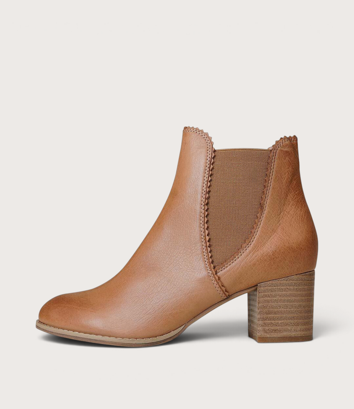 Sadore Dark Tan Leather Ankle Boots - DJANGO AND JULIETTE | Shouz