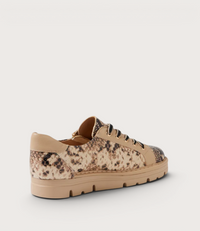 Elos Black and Caramel Snake/ Caramel Leather Sneakers