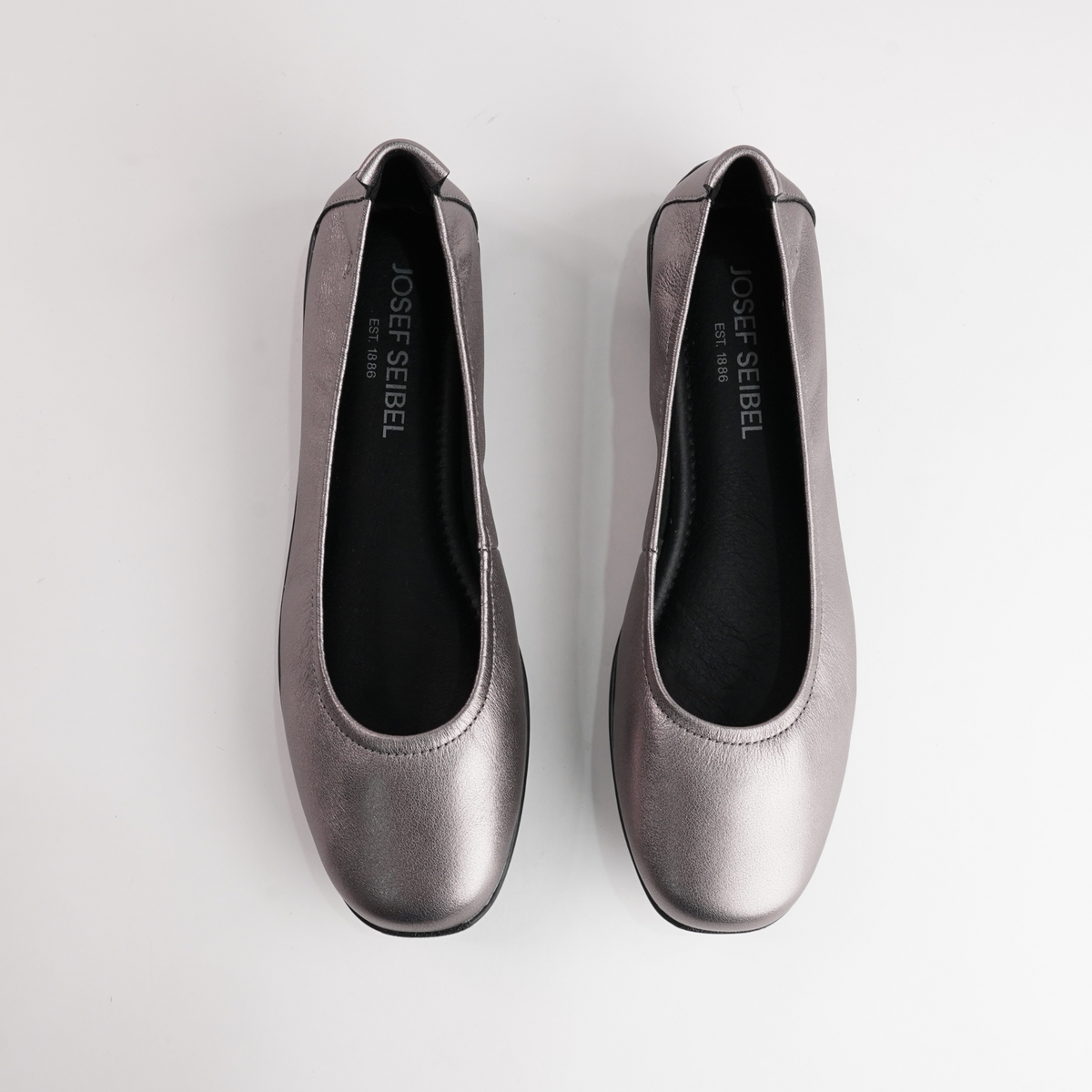Fenja 01 Pewter Leather Ballet Flats - JOSEF SEIBEL | Shouz