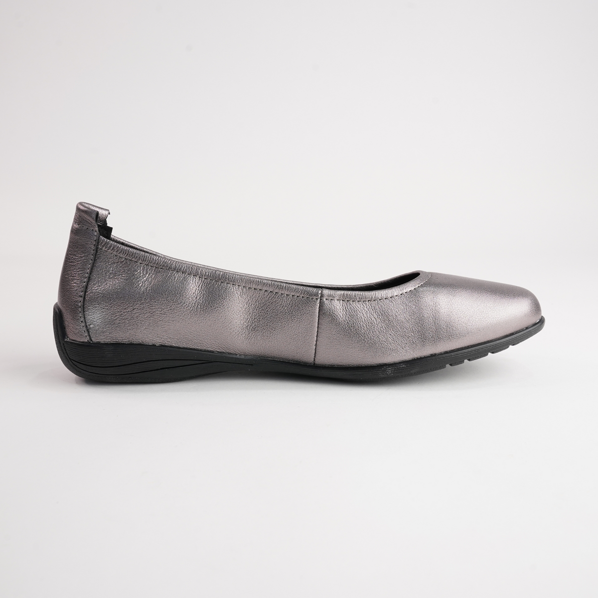 Fenja 01 Pewter Leather Ballet Flats - JOSEF SEIBEL | Shouz