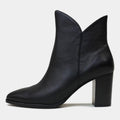 Astronomy Black Leather Ankle Boots