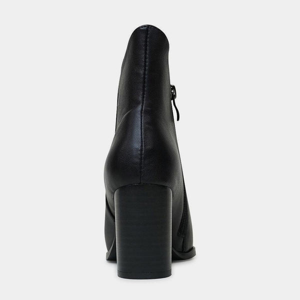 Astronomy Black Leather Ankle Boots, DJANGO & JULIETTE - Shouz