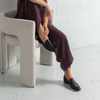 Inchic Black Leather Loafers