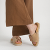 Lucille Caramel Suede Slides
