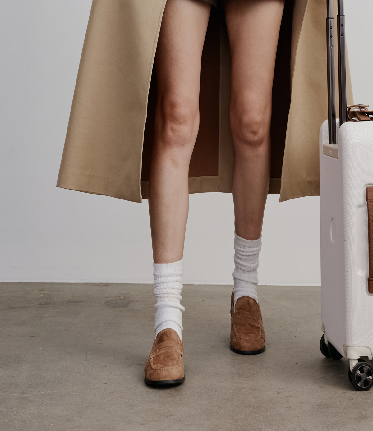 Clarisa Coffee Suede Loafers - MOLLINI | Shouz