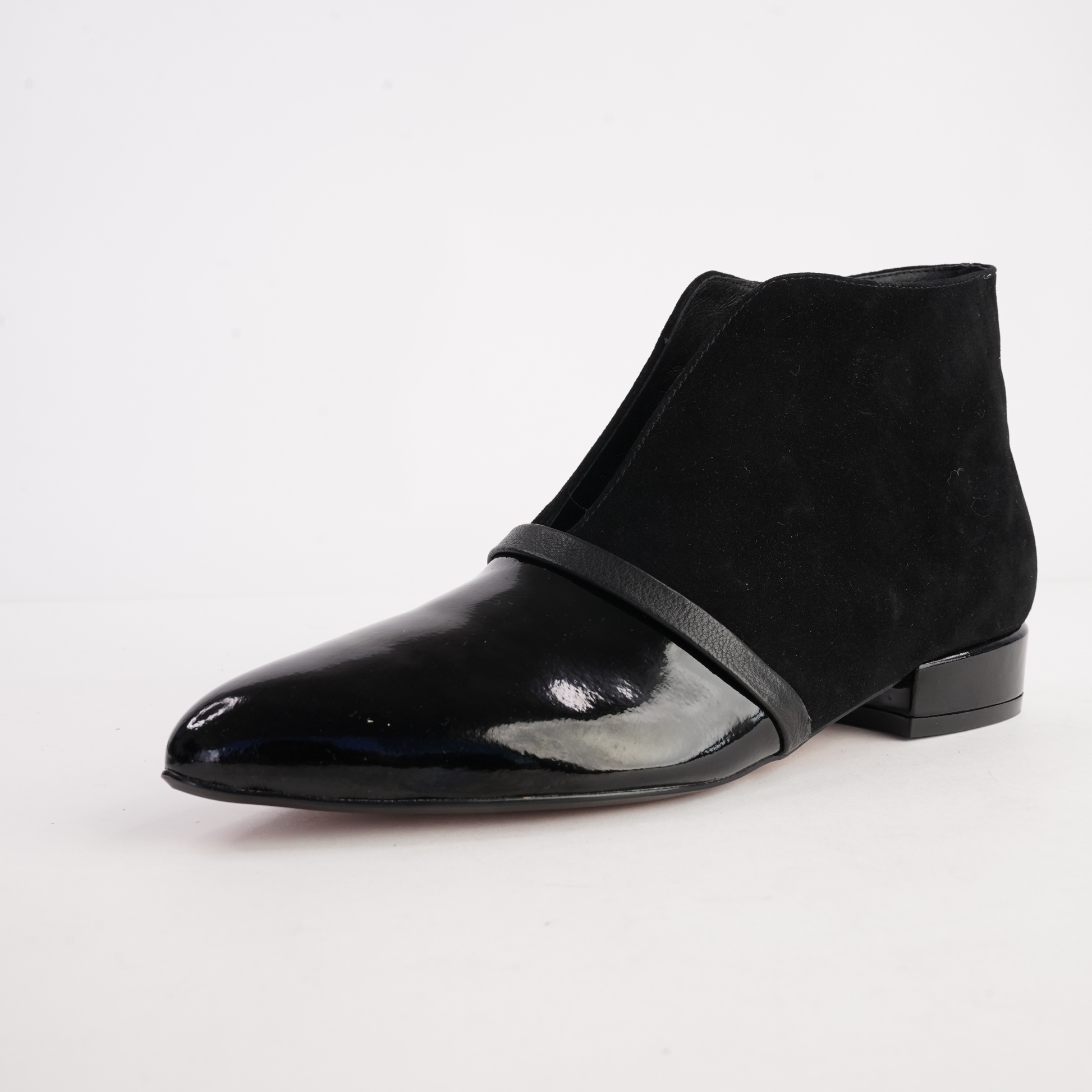Emika Black Mix Leather Ankle Boots - DJANGO AND JULIETTE | Shouz