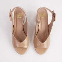 Mentha Nude Patent Heels - NU BY NEO | Shouz