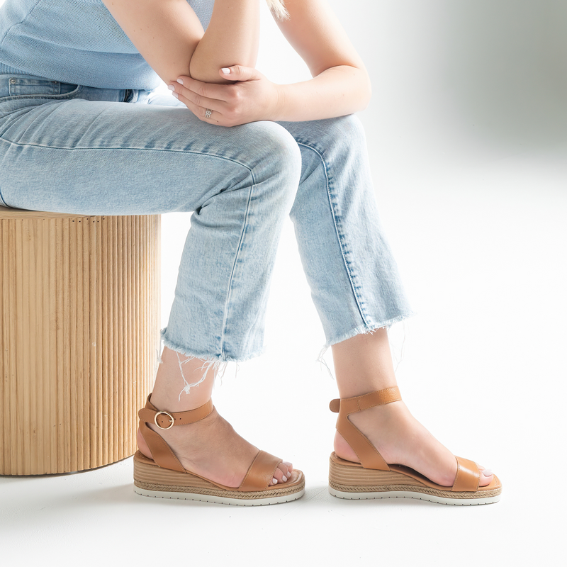 Irish Dark Tan Leather Sandals