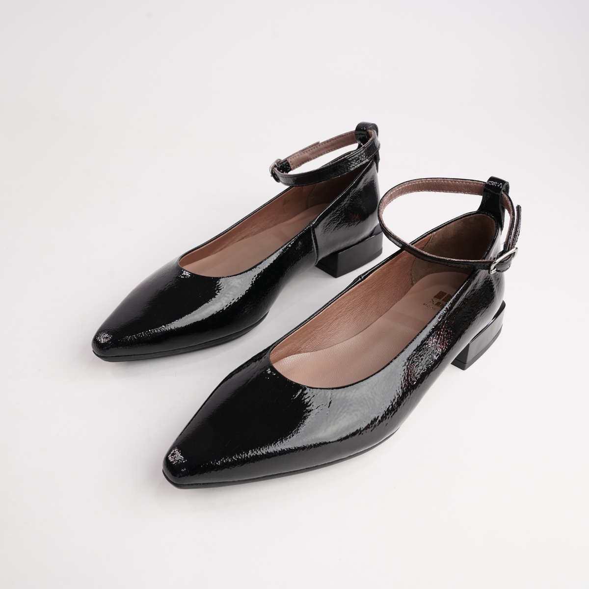 Luna Black Patent Leather Flats - NU BY NEO | Shouz