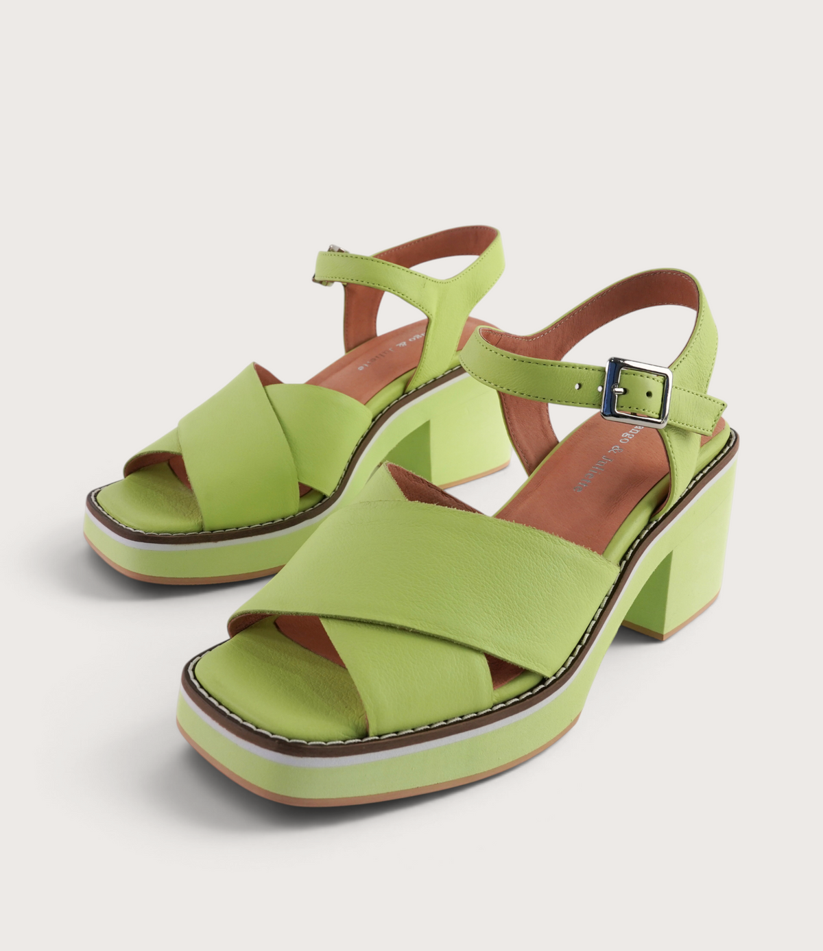 Jemi Light Citrus Leather Heels