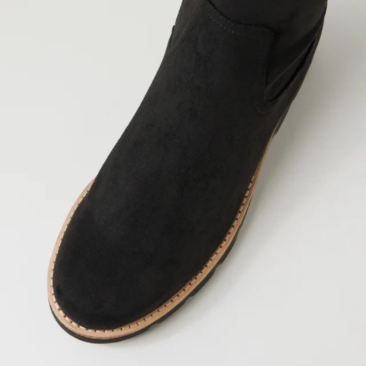 Dellah Black Stretch Microsuede Knee High Boots - DJANGO AND JULIETTE | Shouz