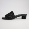 Heda Black Multi Leather Heels