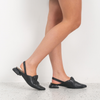 Valora Black Leather Flats