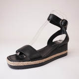 Irish Black Leather Sandals