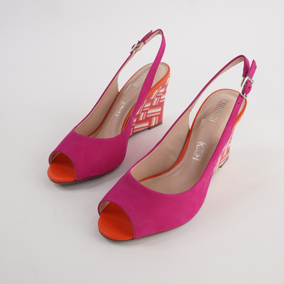 Bryce Fuschia Nubuck Leather Heels - CHRISSIE | Shouz