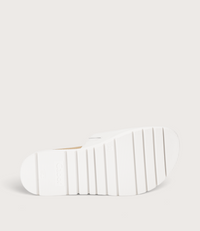 Lucille White Suede Slides