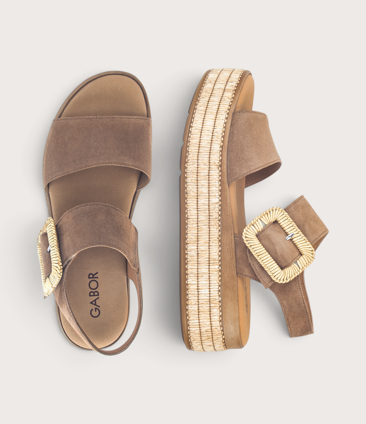 Crimson Peanut Suede Sandals