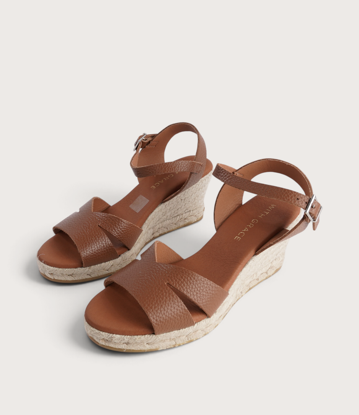 Remi Doya Roble Leather Espadrille Wedges