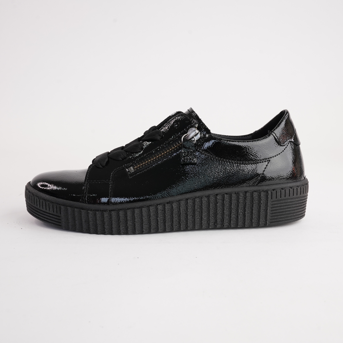 Amelia Black Patent Leather Sneakers - GABOR | Shouz