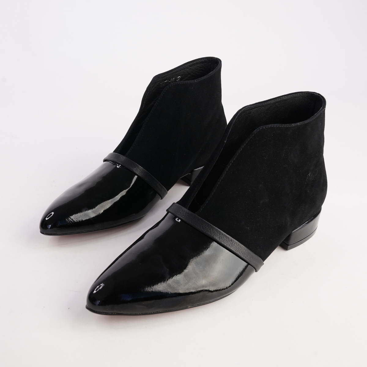 Emika Black Mix Leather Ankle Boots - DJANGO AND JULIETTE | Shouz