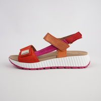 Cora Pumpkin Combi Leather Sandals