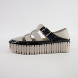 Baytown Black Patent/ Almond Leather Sneakers - DJANGO AND JULIETTE | Shouz