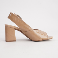 Mentha Nude Patent Heels - NU BY NEO | Shouz