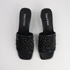 Heda Black Multi Leather Heels